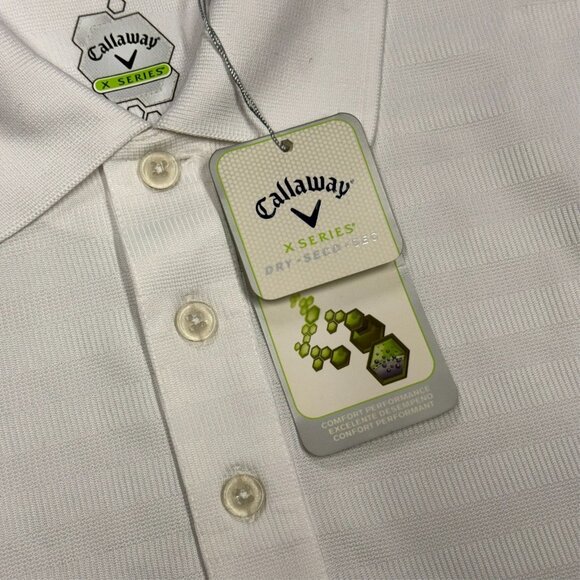 NWT Callaway X Series Golf Polo Shirt White Short Sleeve Small - Picture 4 of 9
